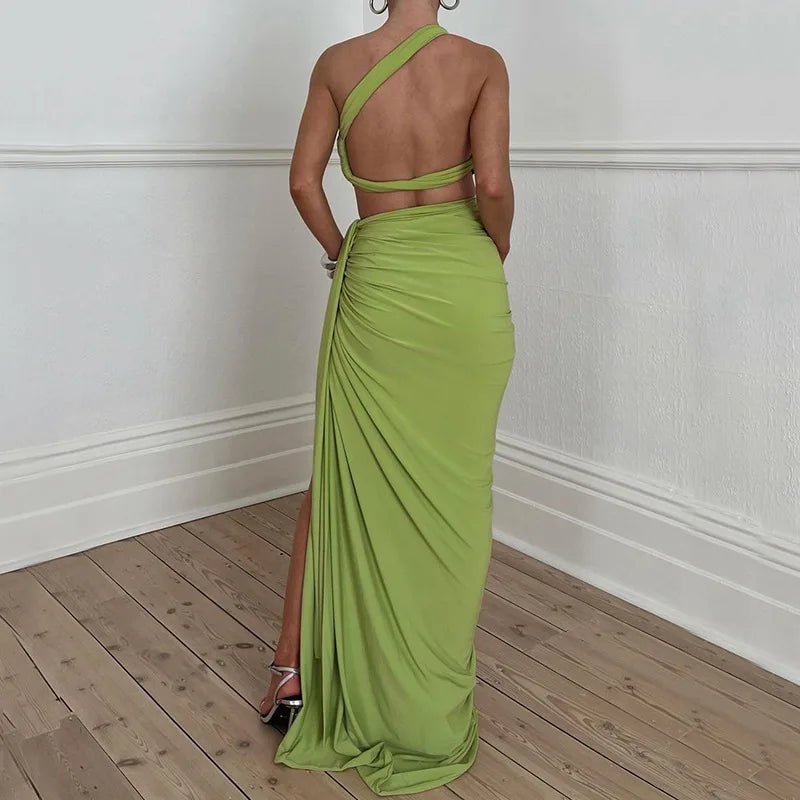 The Eden One Shoulder and Long Split Skirt Set - Beauty Junkee Collection