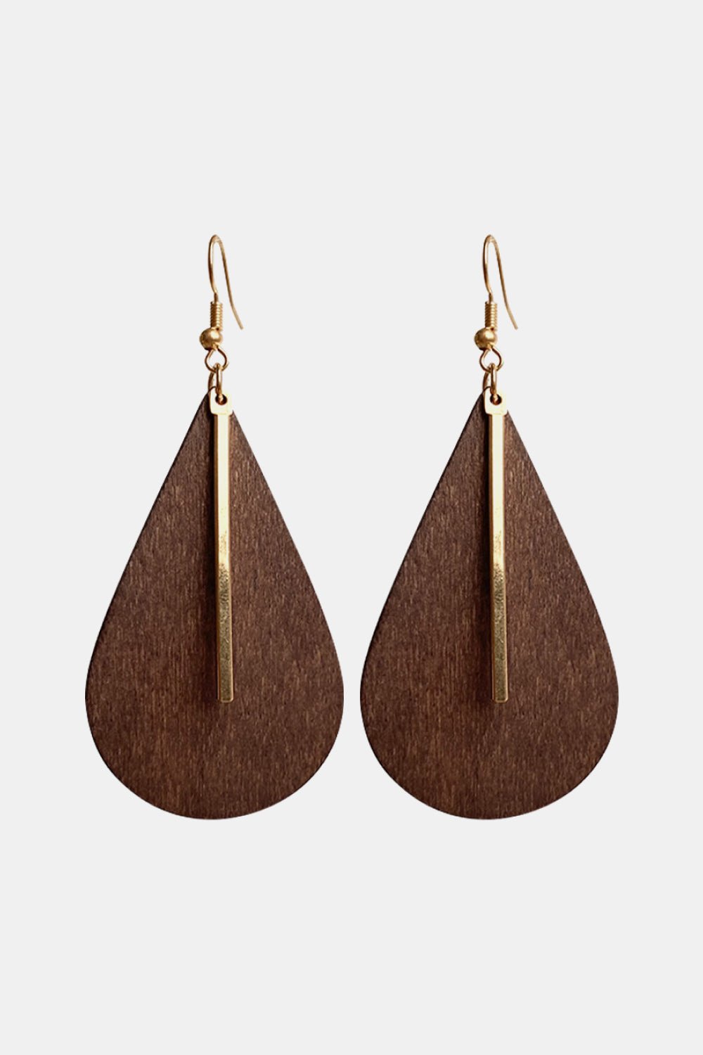 Geometrical Shape Wooden Dangle Earrings - Beauty Junkee Collection