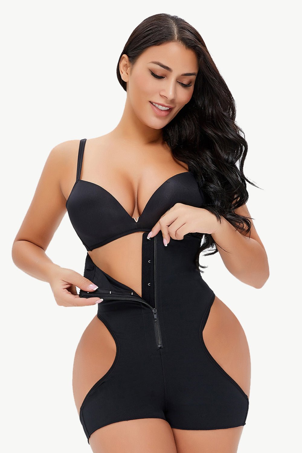 Full Size Cutout Under-Bust Shaping Bodysuit ONLINE ONLY - Beauty Junkee Collection