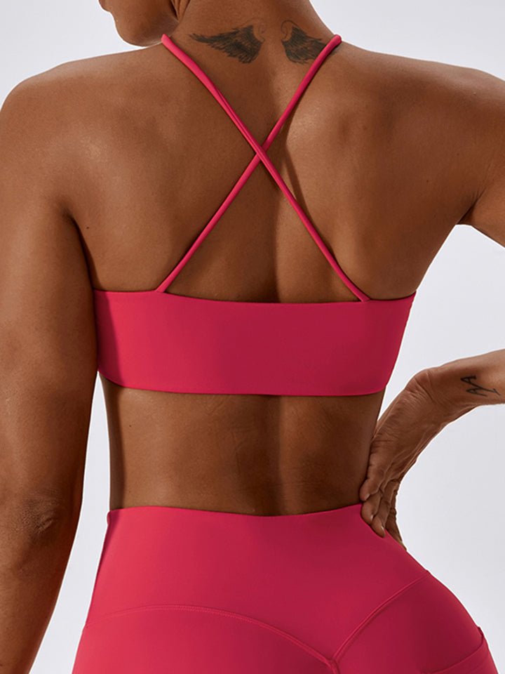 Cropped Halter Neck Sports Bra - Beauty Junkee Collection
